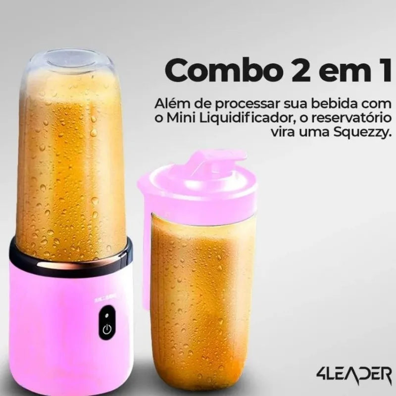 400ML Espremedor Elétrico Mini Liquidificador Portátil 6 Lâminas De Suco De Alimentos Misturador Leite Smoothie