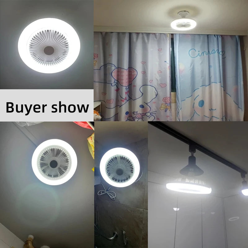 Ventilador de teto led com luz de teto com controle remoto e27 30w ventilador lâmpada de teto stepless iluminação regulável para sala de estar