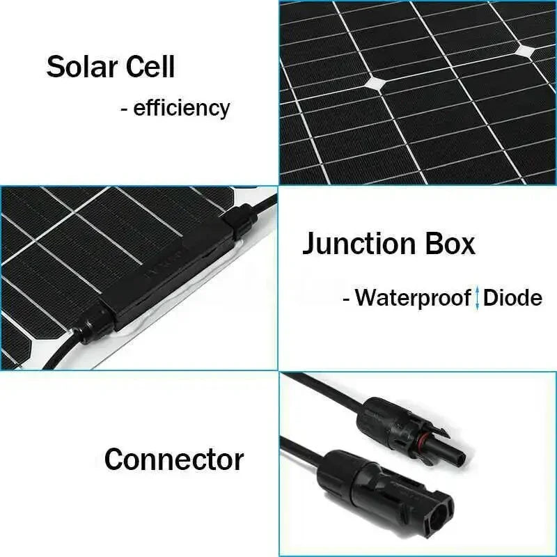 600W Solar Panel 12v/18V Flexible Solar Panel With 10A-100A Controller Suitable For Mobile Phones Car And RV Solar Panel Charger